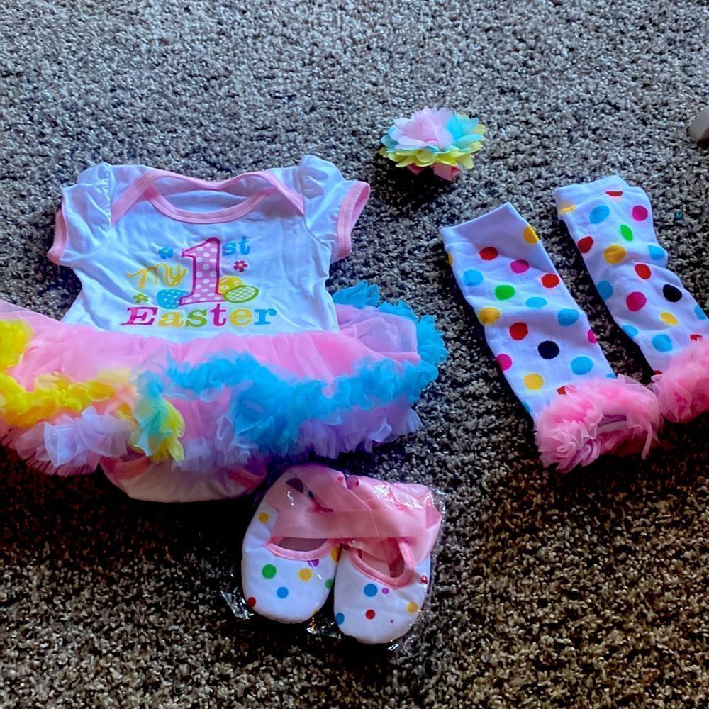 Baby’s First Easter 🐣 adorable Outfit Tito Dress Set
